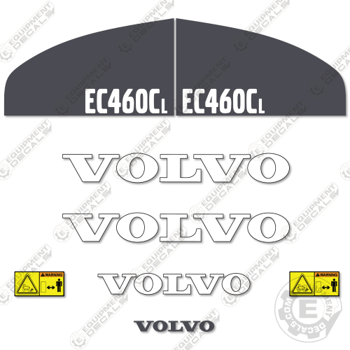 Fits Volvo EC460L Hydraulic Excavator 460, 460cl, cl, decal kit, ec, ec460, ec460cl