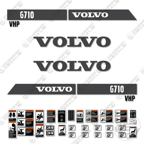 Fits Volvo G710 VHP Decal Kit Motor Grader 710, decal kit, g-710, g710, vhp