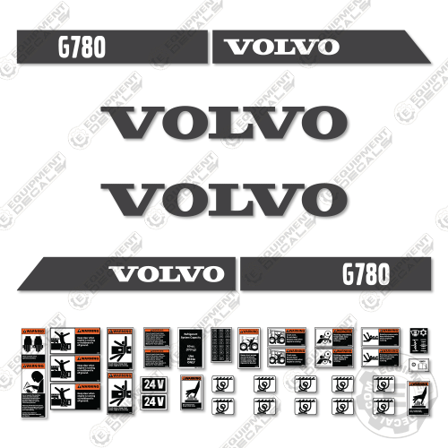 Fits Volvo G780 Decal Kit Motor Grader 780, decal kit, g780, vhp