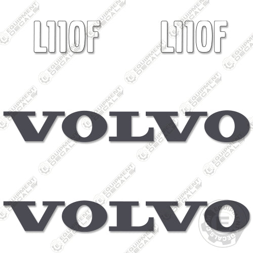 Fits Volvo L110F Decals Wheel Loader Equipment Decals 110, decal kit, volvo