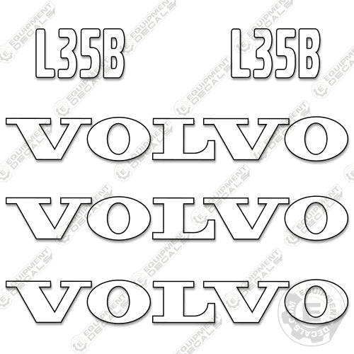 Fits Volvo L35B Decal Kit Wheel Loader 35b, decal kit, l35, l35b