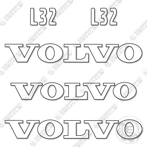 Fits Volvo L32 Decal Kit Wheel Loader decal kit