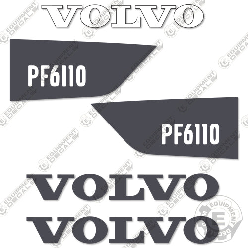 Fits Volvo PF6110 Decal Kit Asphalt Paver 6110, decal kit, pf6110