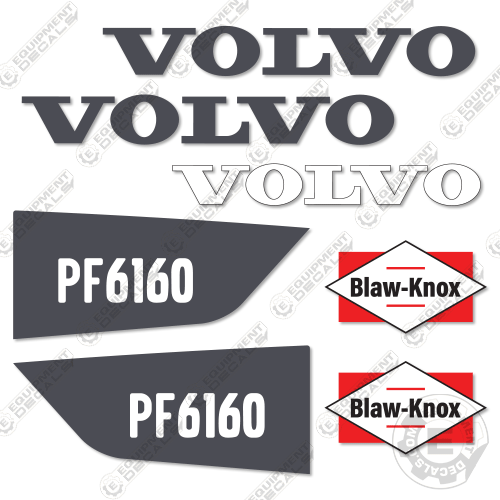 Fits Volvo PF6160 Decal Kit Asphalt Paver 6160, decal kit, pf6160