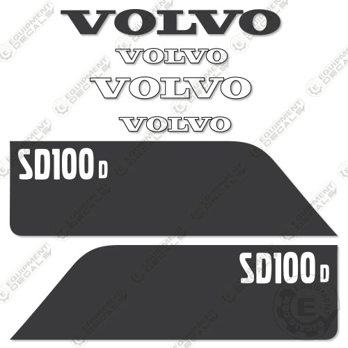 Fits Volvo SD100D Decal Kit Soil Compactor Roller 100, 100d, sd100, sd100d