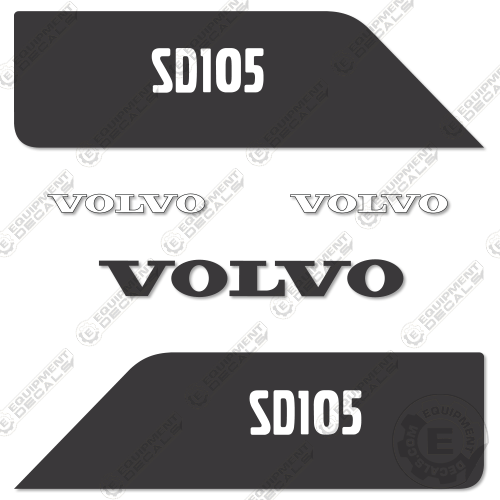 Fits Volvo SD105 Decal Kit Compactor 105, decal kit, sd, sd105