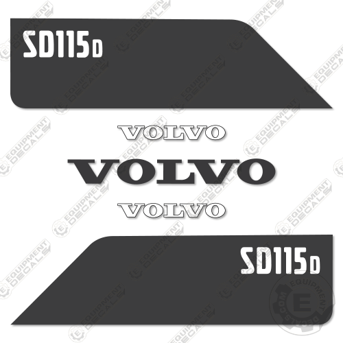 Fits Volvo SD115D Decal Kit Soil Compactor Roller 115, 115d, sd115, sd115d