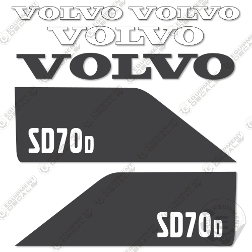 Fits Volvo SD70D Decal Kit Soil Compactor Roller 70, 70d, sd70, sd70d