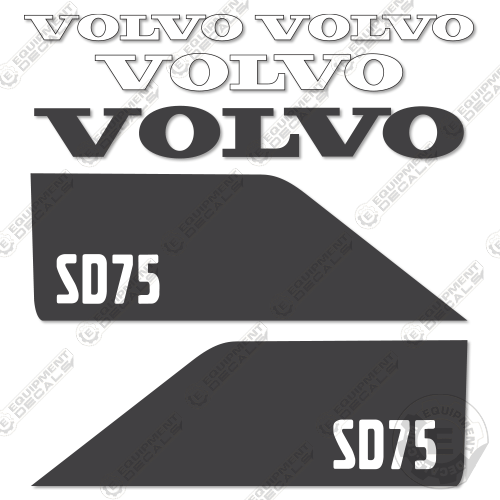 Fits Volvo SD75 Decal Kit Soil Compactor Roller 75, 75b, sd75, sd75b