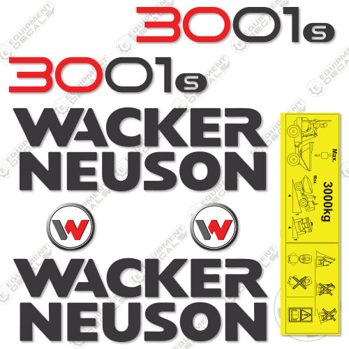 Fits Wacker Neuson 3001s Decal Kit Concrete Dumper 3001, decal kit, neuson, rd, sw, wacker