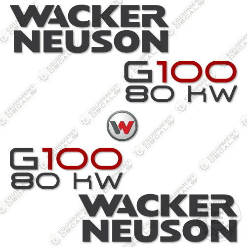 Fits Wacker Neuson G100 Decal Kit Diesel Generator decal kit, g100