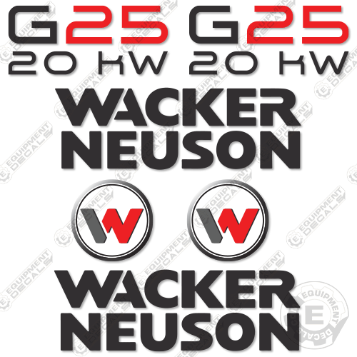 Fits Wacker Neuson G25 Decal Kit Generator 25, decal kit, g25