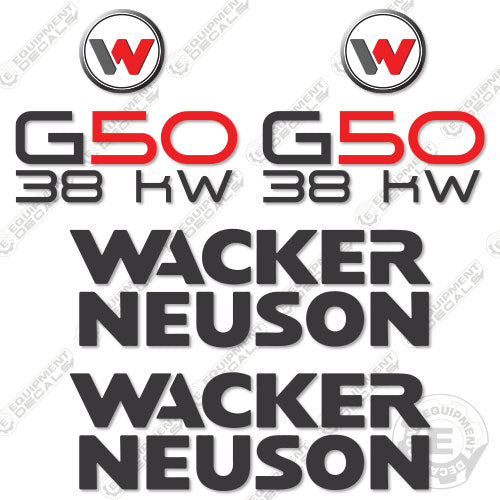 Fits Wacker Neuson G50 38 KW Decal Kit Mobile Generator 50, decal kit, g50