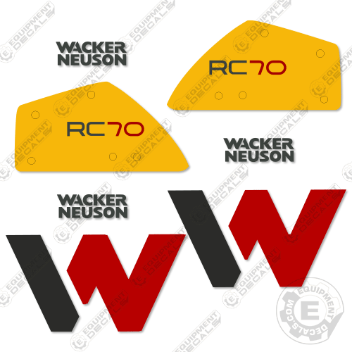 Fits Wacker Neuson RC70 Decal Kit Roller 70, decal kit, rc, rc70