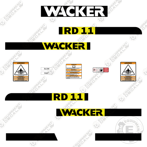 Fits Wacker Neuson RD11 Decal Kit Roller decal kit, neuson, rd, RD11, sw, wacker