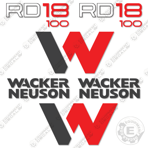 Fits Wacker Neuson RD18 Decal Kit Roller 18, decal kit, rd, rd18