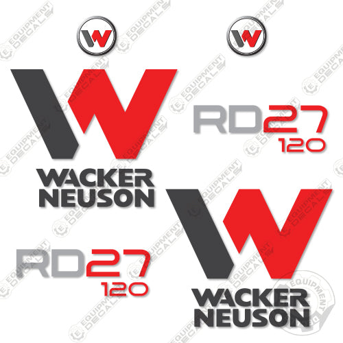 Fits Wacker Neuson RD27-120 Decal Kit Roller 120, 27, decal kit, rd, rd27, rd27-120