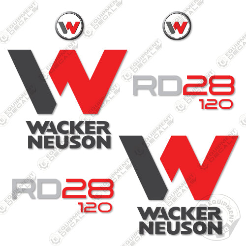 Fits Wacker Neuson RD28 Decal Kit Roller 120, 28, decal kit, rd, rd28, rd28 120