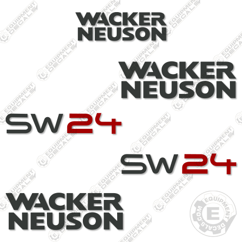 Fits Wacker Neuson SW24 Decal Kit Skid Steer 24, decal kit, sw, sw24