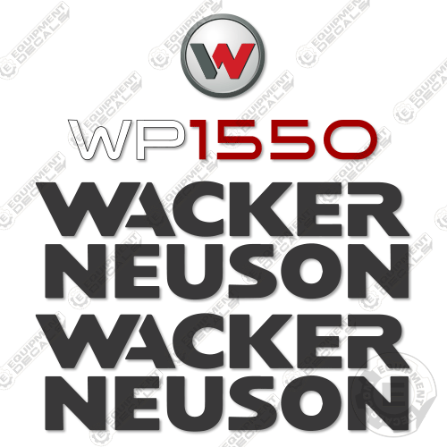 Fits Wacker Neuson WP1550 Decal Kit Vibratory Plate 1550