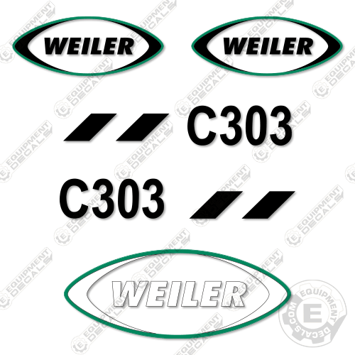 Fits Weiler C303 Decal Kit Roller 303, decal kit