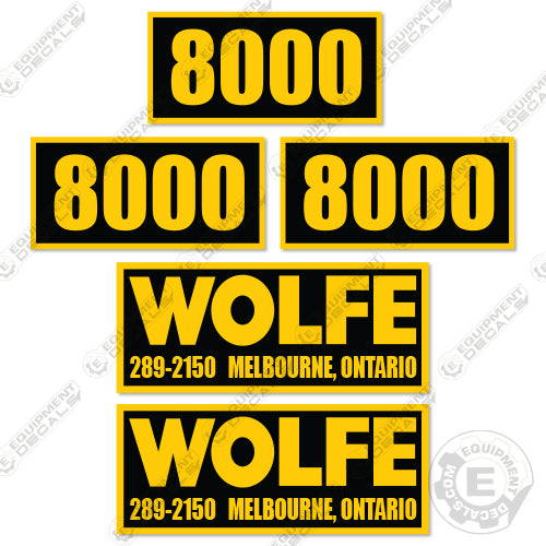 Fits Wolfe Man 8000 Decal Kit Trencher 8000, trencher, wolf, wolfe