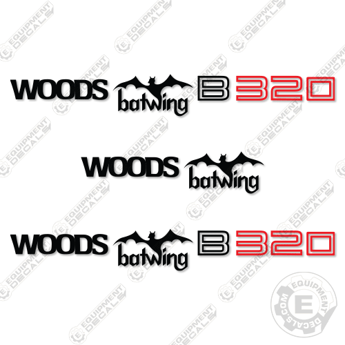 Fits Woods B320 Decal Kit Batwing Cutter 320, b320, decal kit