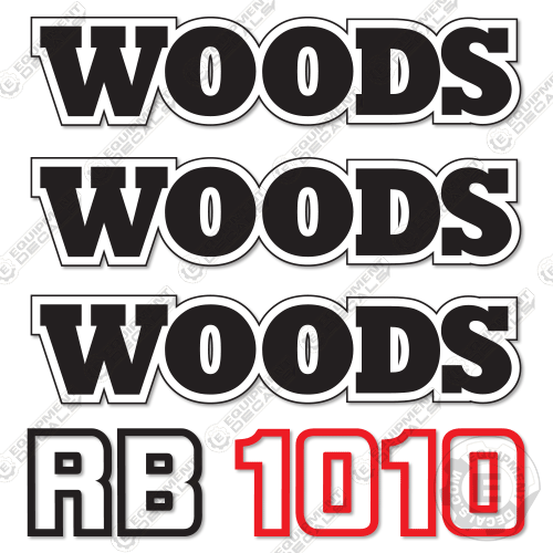 Fits Woods RB1010 Decal Kit Rear Blade 1010, decal kit, rb1010