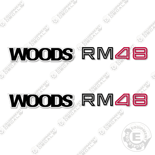 Fits Woods RM48 Decal Kit Finish Mower 48, decal kit, rm-48, rm48