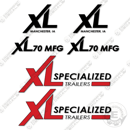 Fits XL 70MFG Specialized Trailers Decal Kit (BLACK) decal kit