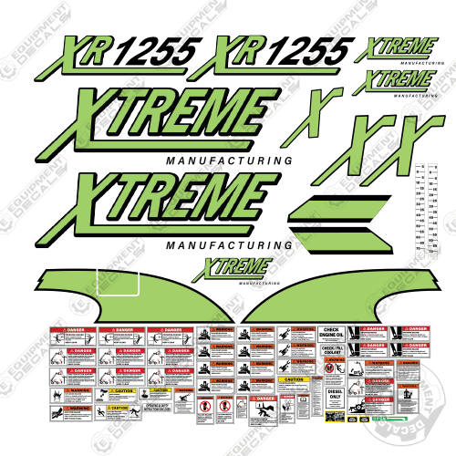 Fits Xtreme XR1255 Decal Kit Telehandler 1255, decal kit, xr, xr1255