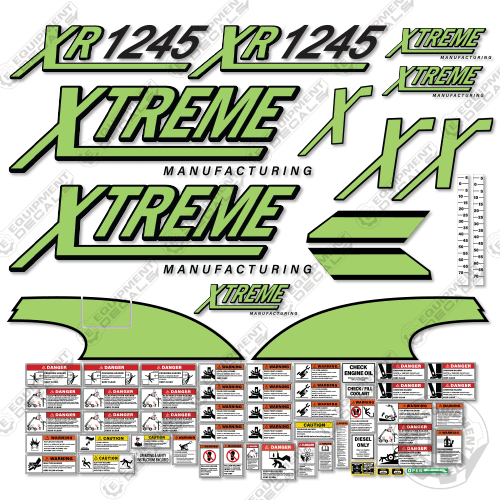 Fits Xtreme XR1245 Decal Kit Telehandler 1245, decal kit, xr, xr1245