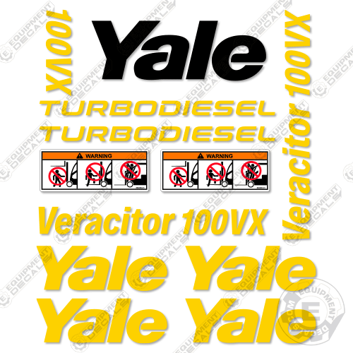 Fits Yale GDP100VXNTGE096 Decal Kit Forklift 100, 100vx, decal kit, veracitor