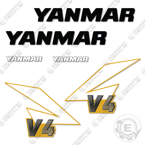 Fits Yanmar V4-7 Decal Kit Wheel Loader decal kit, v4, v4-7