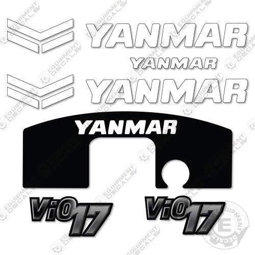 Fits Yanmar Vio 17-6B Decal Kit Mini Excavator 17, 17-6, decal kit, vio, 176b, 17-6b, 6b