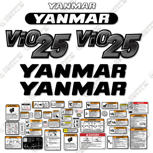 Fits Yanmar Vio 25 Decal Kit Excavator 25, decal kit, vio, vio25