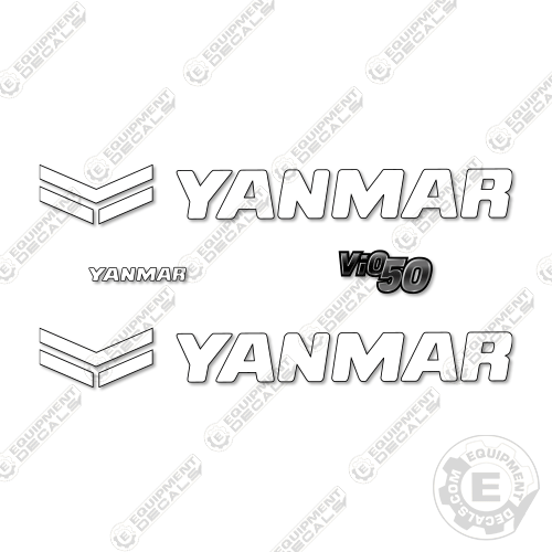 Fits Yanmar Vio 50-6B Partial Decal Kit Mini Excavator 50-6B, decal kit, vio